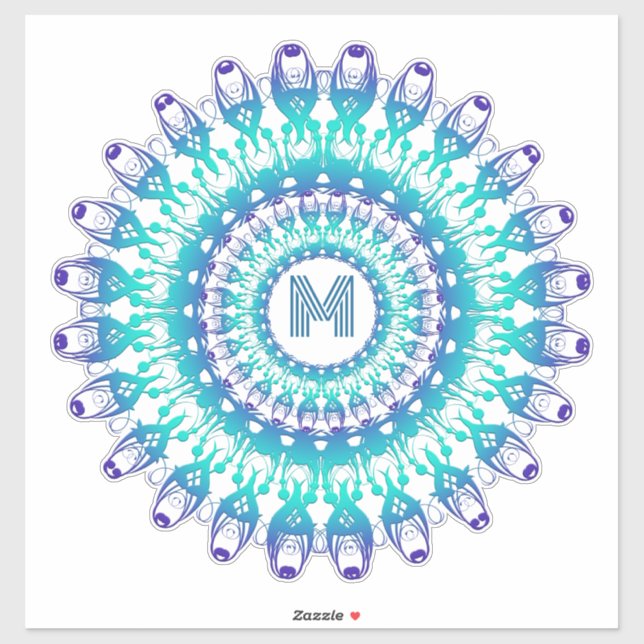 Adesivo Design de Mandala Étnica (Folha)