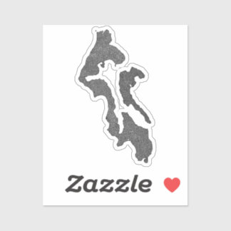Adesivo Design de Mapa do Condado da Ilha Whidbey