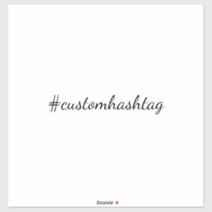 Adesivo Design de Mídia Social com Hashtag Minimalista Mod