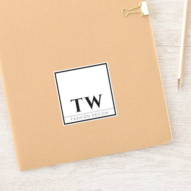 Adesivo Design de moda branca (Notebook)