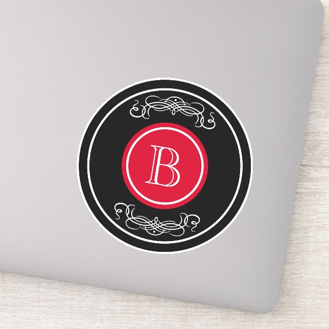 Adesivo Design de monograma elegante (Detalhe)