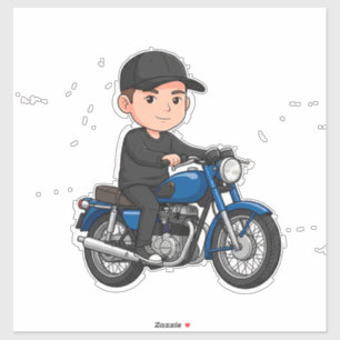 Adesivo 🎁 Design de presente divertido de motocicleta de