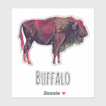 Design de Retrato de Buffalo para Bison ou Animal 