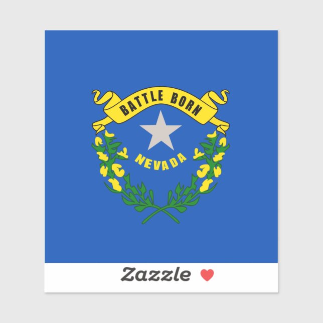 Adesivo Design de Sinalizador do Estado de Nevada (Folha)