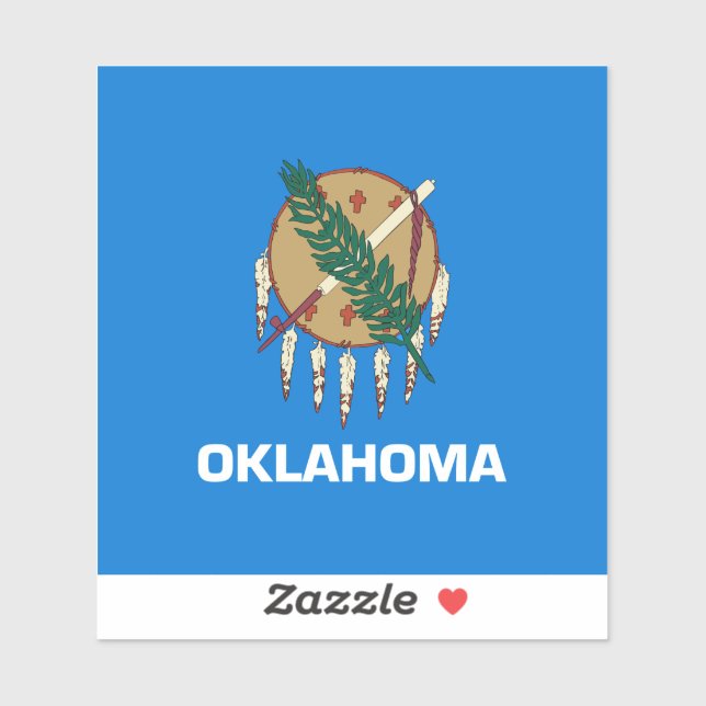 Adesivo Design de Sinalizador do Estado de Oklahoma (Folha)