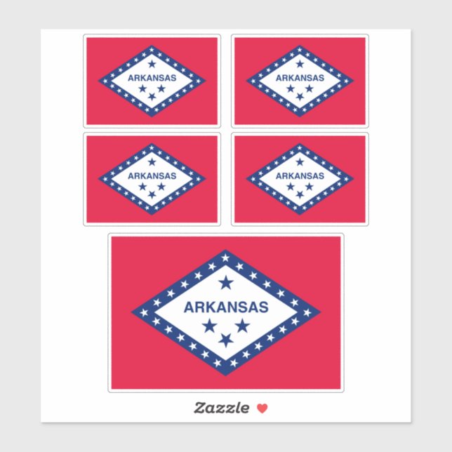 Adesivo Design de Sinalizador do Estado do Arkansas (Folha)