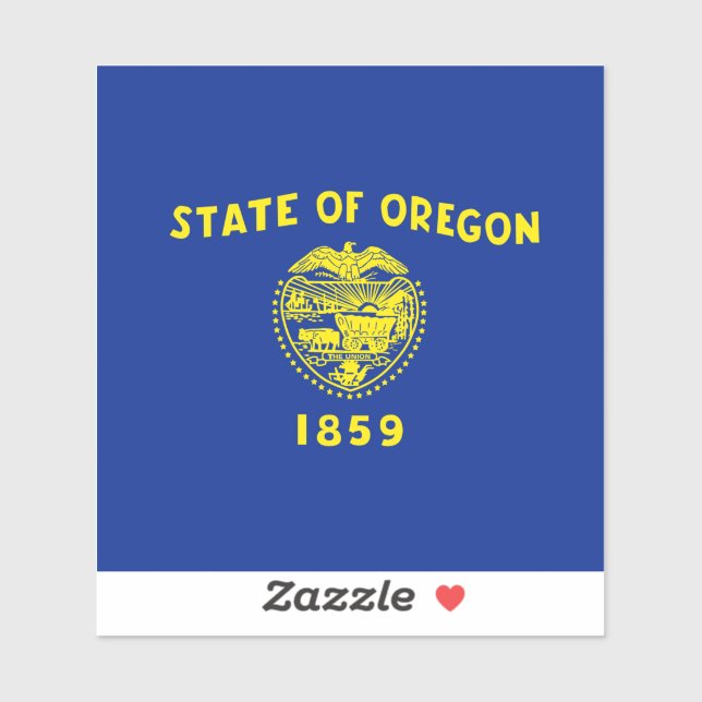 Adesivo Design de Sinalizador do Estado do Oregon (Folha)