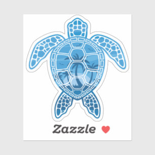 Adesivo Design de Tartaruga do Mar das Ilhas Tropicais em 