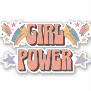 Adesivo Design de texto de energia para garotas com estrel
