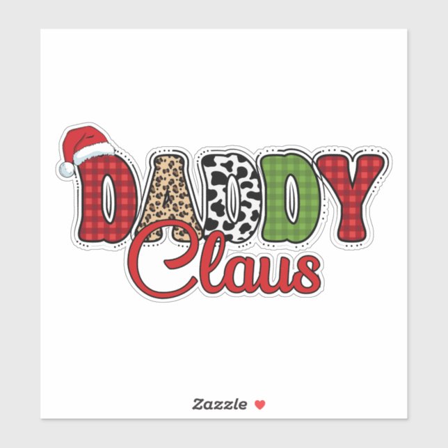 Adesivo Design de texto de Natal Mama Claus-50095 (Folha)