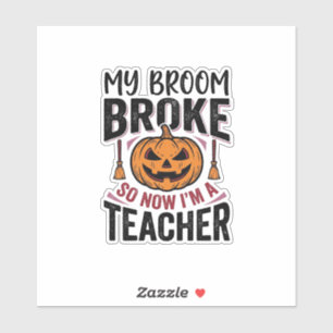 Adesivo Design de vetor engraçado de Halloween professor v