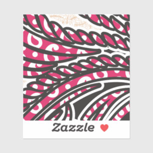 Adesivo Design decorativa com vermelho vívido e alfinete