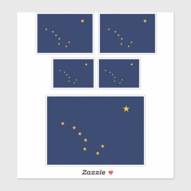 Adesivo Design do Estado do Alasca (Folha)