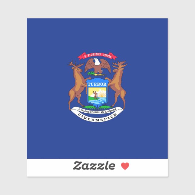 Adesivo Design do Estado do Michigan (Folha)