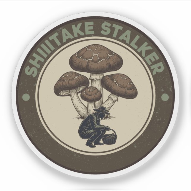 Adesivo Design do Shiitake Stalker Mushroom Forting (Frente)