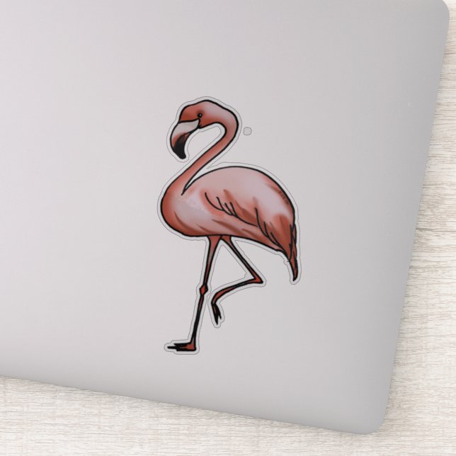 Adesivo design flamingo rosa (Detalhe)