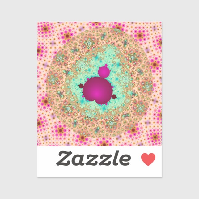 Adesivo Design Fratural do Conjunto de Mandelbrot Detectad (Folha)