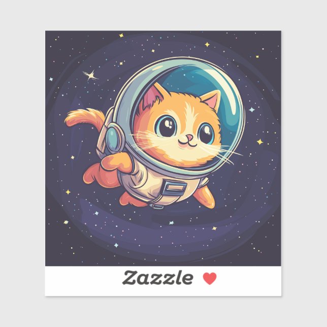 Adesivo Design nº 1 do Cosmic Catstronauta Adventure Stick (Folha)