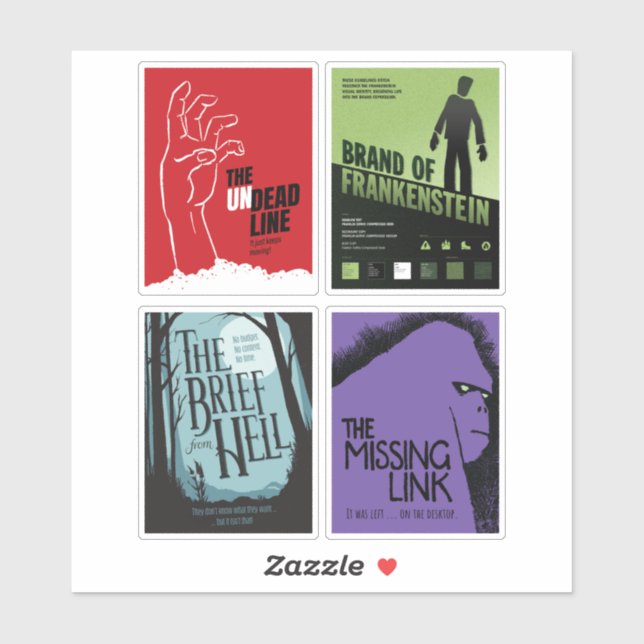 Adesivo Design Nightmares - posters de filmes de terror de (Folha)