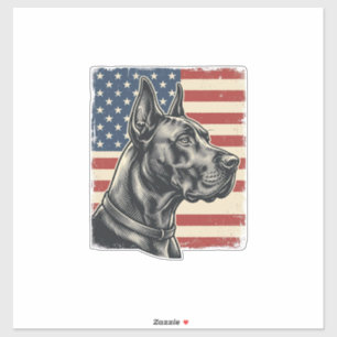 Adesivo Design Vetorial Bandeira Patriótica Vintage Great