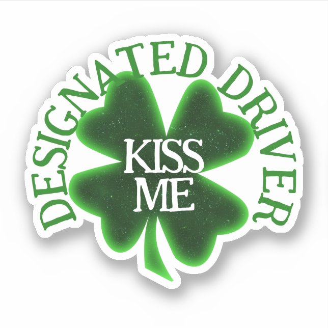 Adesivo Designated Driver St. Patrick's Day (Frente)