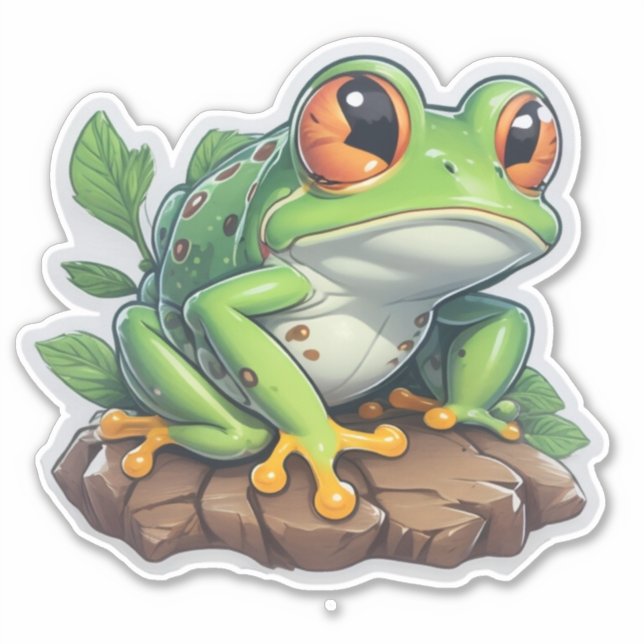 Adesivo Designs com tema de Sapo mágico Sticker (Frente)