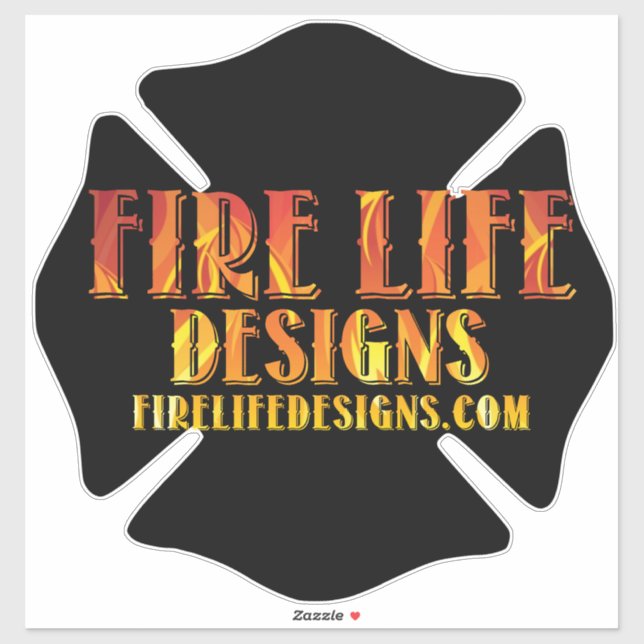 Adesivo DESIGNS FIRE LIFE - logótipo 1 (Folha)