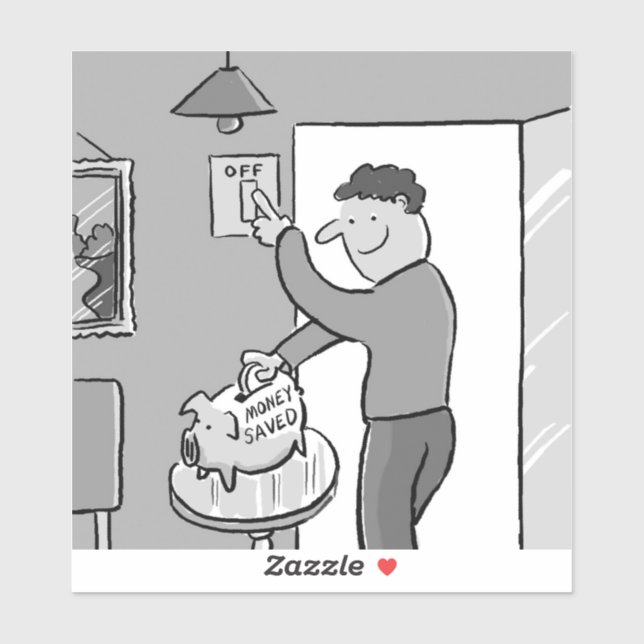 Adesivo Desligar Luzes economizar energia (Folha)