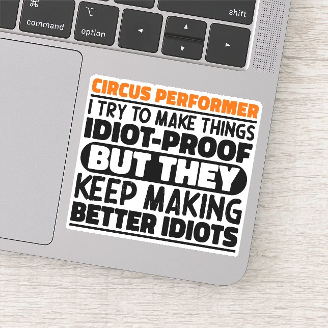 Adesivo Despertador De Circo Tento Fazer Coisas Engraçadas (Detalhe)