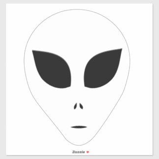 Adesivo Destaque da Alienígena branca e preta ligado