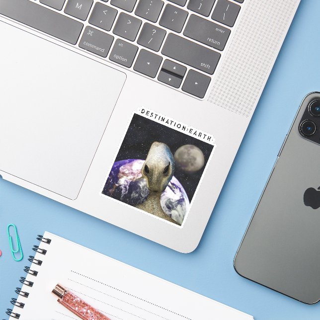 Adesivo Destino Alienígena: Terra (Notebook com iPhone)