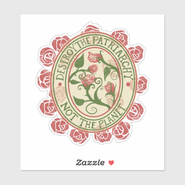 Adesivo Destrua o patriarcado não o planeta (Folha)