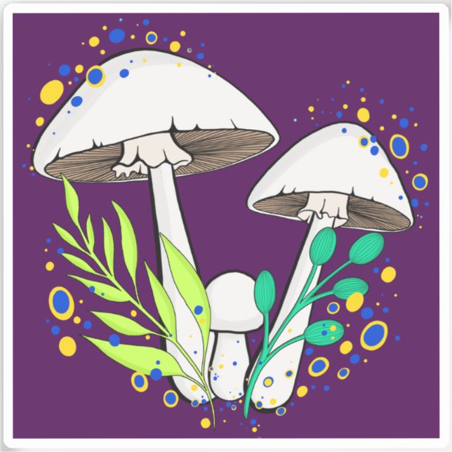 Adesivo Destruir o Angel Mushroom Vinyl Sticker (Frente)