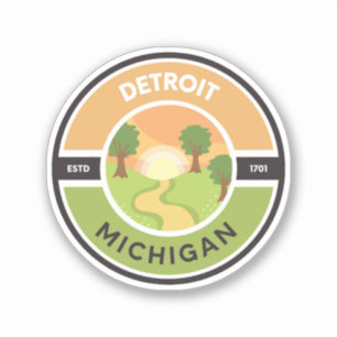 Adesivo Detroit EST. 1701 Park Circle Sticker