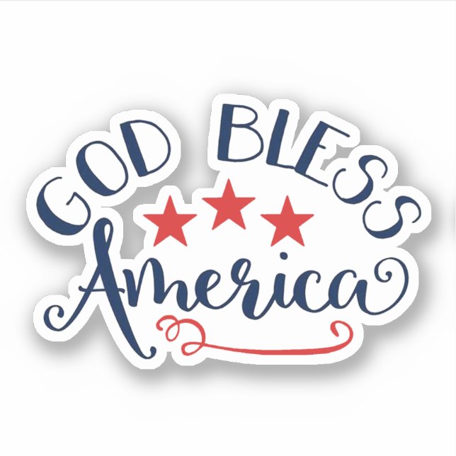 Adesivo Deus abençoe a América (Frente)