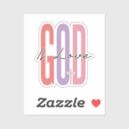 Adesivo Deus é amor Páscoa Jesus Inspiração Cristã