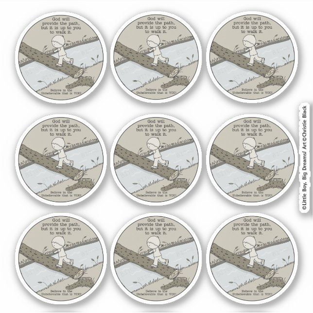 Adesivo Deus Estará Lá (Frente)