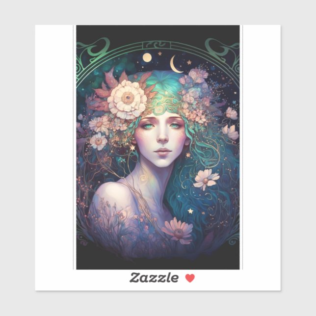 Adesivo Deusa Fantasy Art Sticker (Folha)