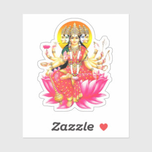 Adesivo Deusa Gayatri Devi no Lotus Hindu Deity
