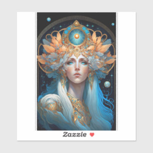 Adesivo Deusa Noturna Rainha Fantasia Art