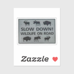 Adesivo Devagar! Wildlife on Road Sign