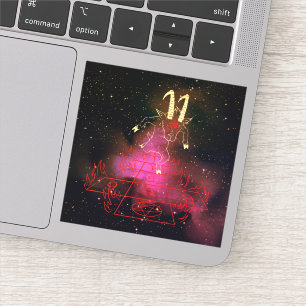 Adesivo Devil Goat Jogando Presente De Halloween Para Satã