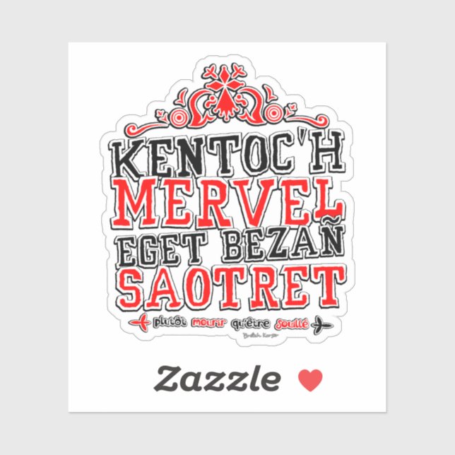 Adesivo Devise de la Bretagne (Folha)