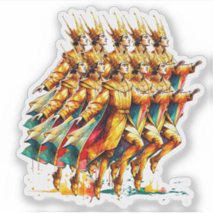 Adesivo Dez Lordes a saltar   Doze dias de Natal