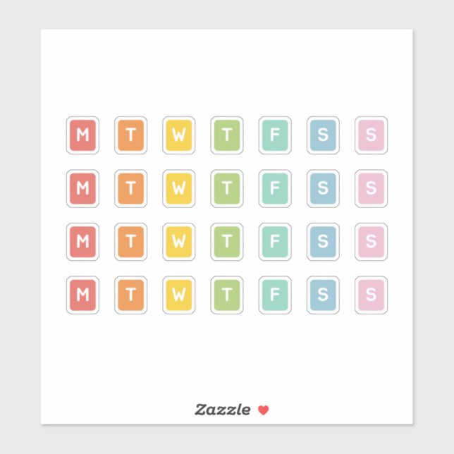 Adesivo Dia da Semana (Folha)