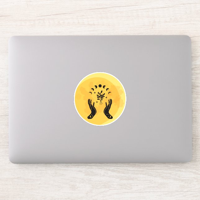 Adesivo Dia das Bruxas da Mão da Fortune Teller (Computador)