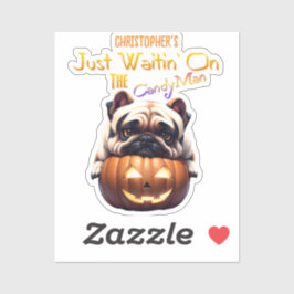 Adesivo Dia de as Bruxas engraçado Bonito Personalizado Pu