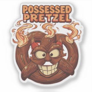 Adesivo Dia de as Bruxas engraçado Pretzel Pretzel Pun