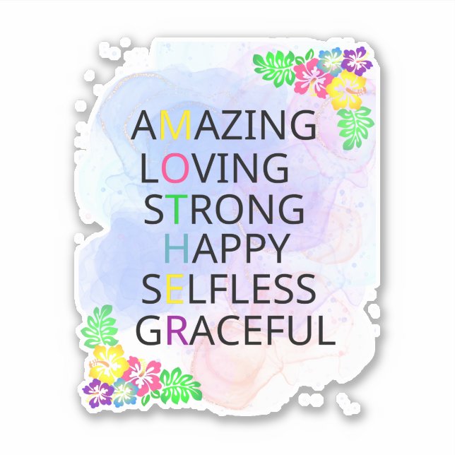 Adesivo Dia de as mães Feliz (Frente)