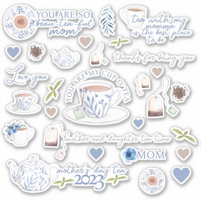 Adesivo Dia de as mães Tea Vinyl Stickers (Frente)